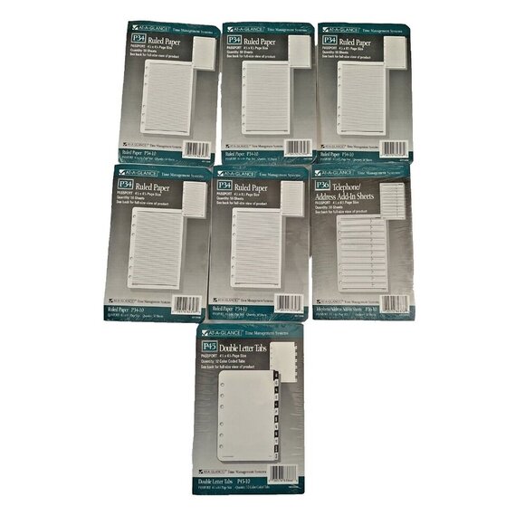 At-A-Glance Passport 4" x 6" P34/P36/P45 Time Management Paper & Tabs Bundle - Picture 1 of 8